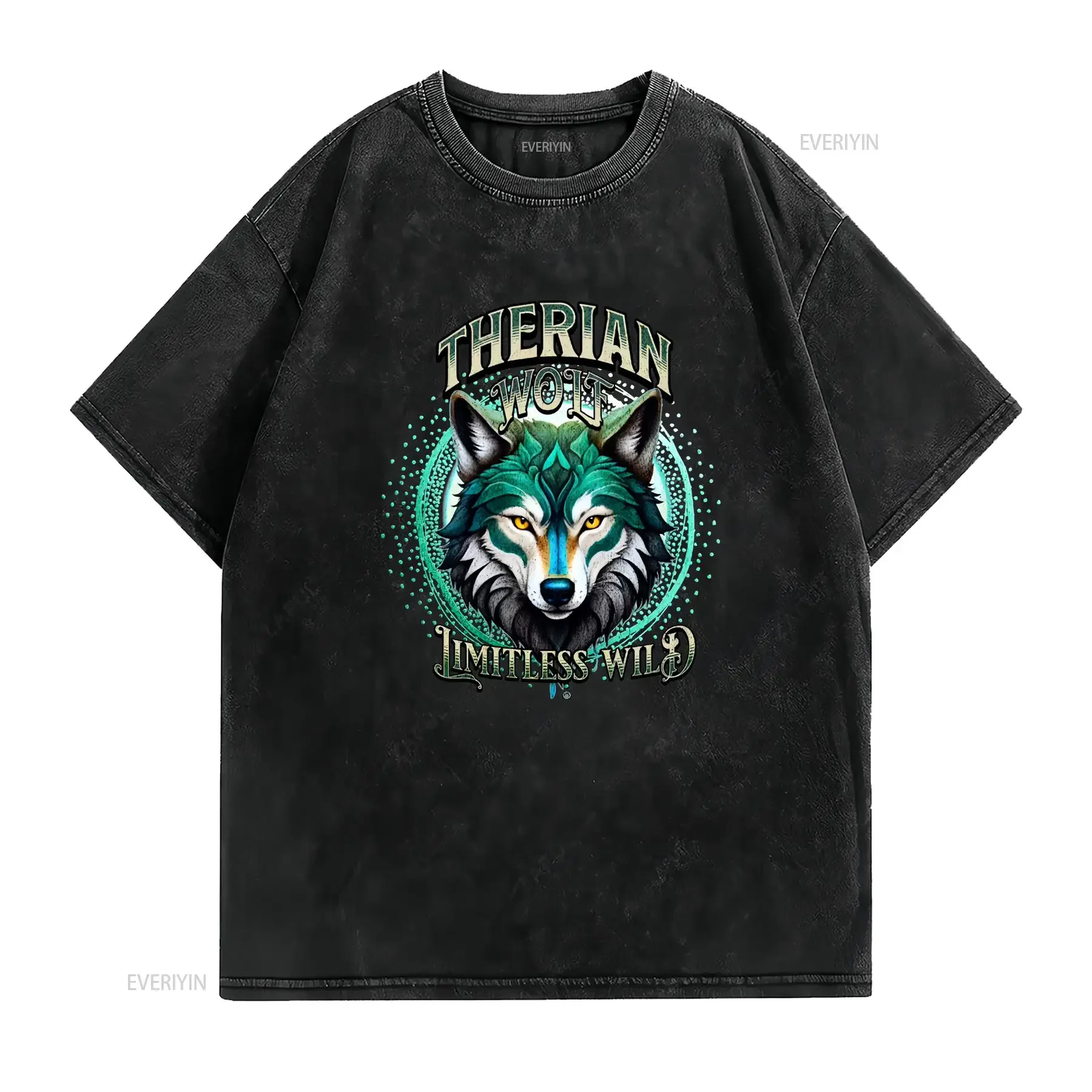 Therian Wolf shirt Limitless Wild Perfect for gift tee Outdoor t and Streetwear Style twilight vintage Washed Comfortable