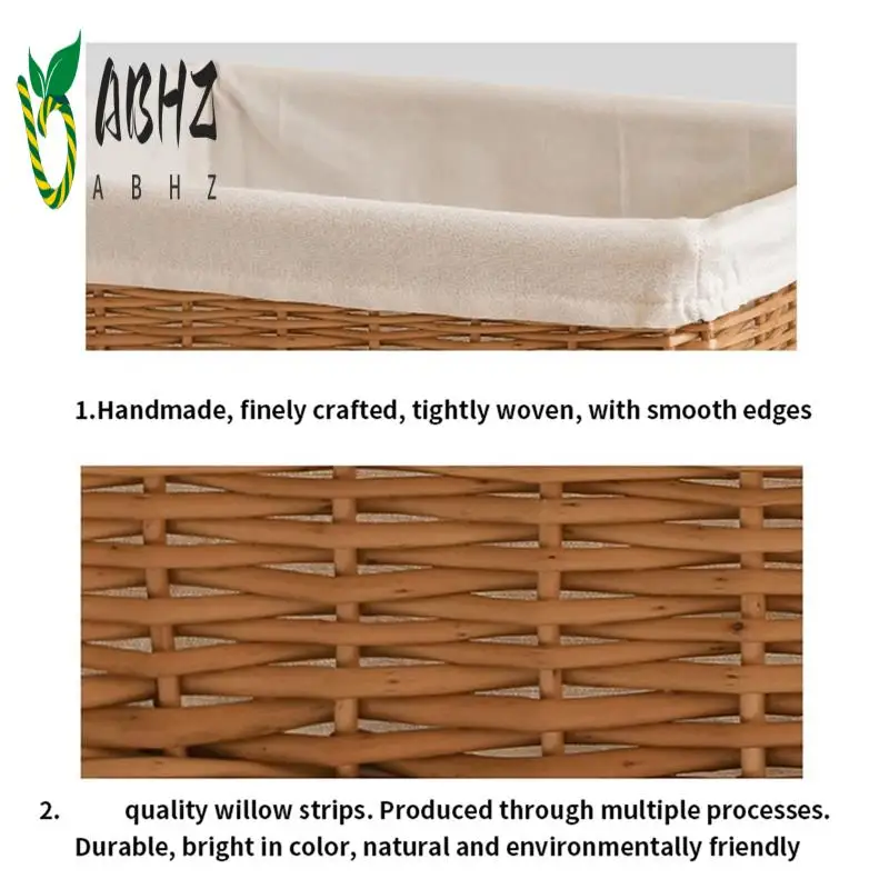 

ABHZ-корзина для хранения ручной работы - плетение иворя для кухни, игрушек, закусок, органайзер для мелочей, коробка для дома