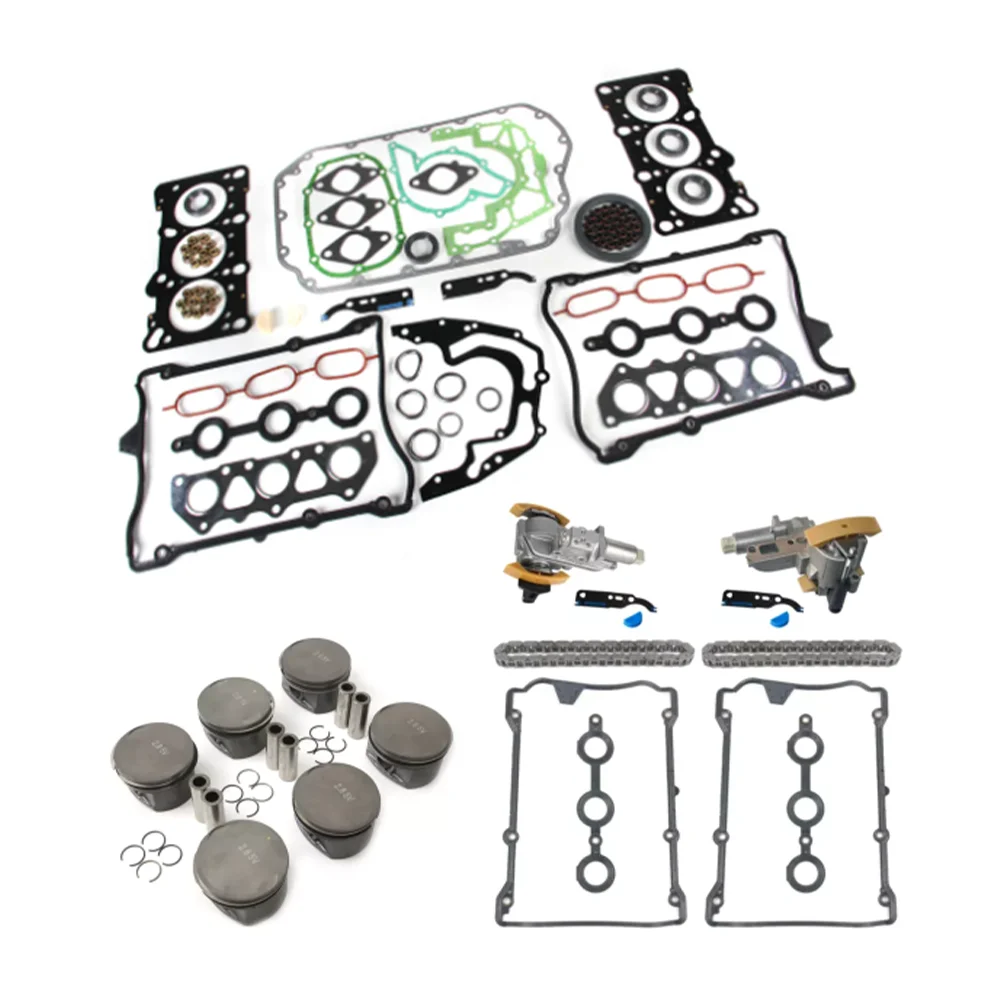 AUTO Engine Gaskets Rebuilding Overhaul Kit Timing chain Kit Piston kit For AUDI VW Passat A6 S6 1996-2005 2.8L 2.8 L T AHA ATQ