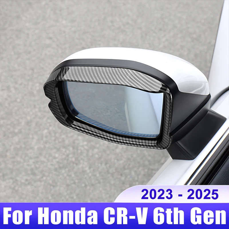 For Honda CRV 6th Gen 2023 2024 2025 / CR-V Hybrid Car Rearview Mirror Rainproof Eyebrow Rain Cover Accessories