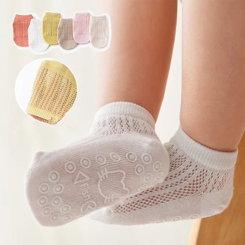 Home Baby Floor Socks Spring AutumnCotton Breathable Socks Baby Toddler Indoor Summer Thin Section Children's Non-slip Sock