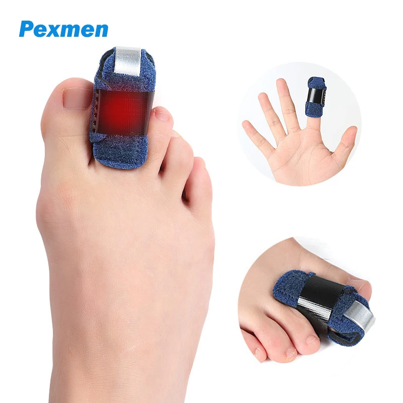 Pexmen 1/2 Uds férula del dedo del pie roto enderezadora mujeres hombres martillo dedo del pie para alinear y apoyar envolturas del dedo del pie herramienta de cuidado de los pies