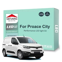 13Pcs LED Interior Light Bulb Kit For Toyota Proace City 2016-2020 2021 2022 2023 Car Accessories Canbus Dome License Plate Lamp