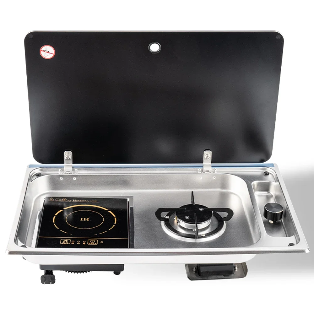 

Wholesale 304 Stainless Steel Built-in RV Gas Burner and Induction Cooktop Cooker for Camper Van RV Caravan Motorhome Boat