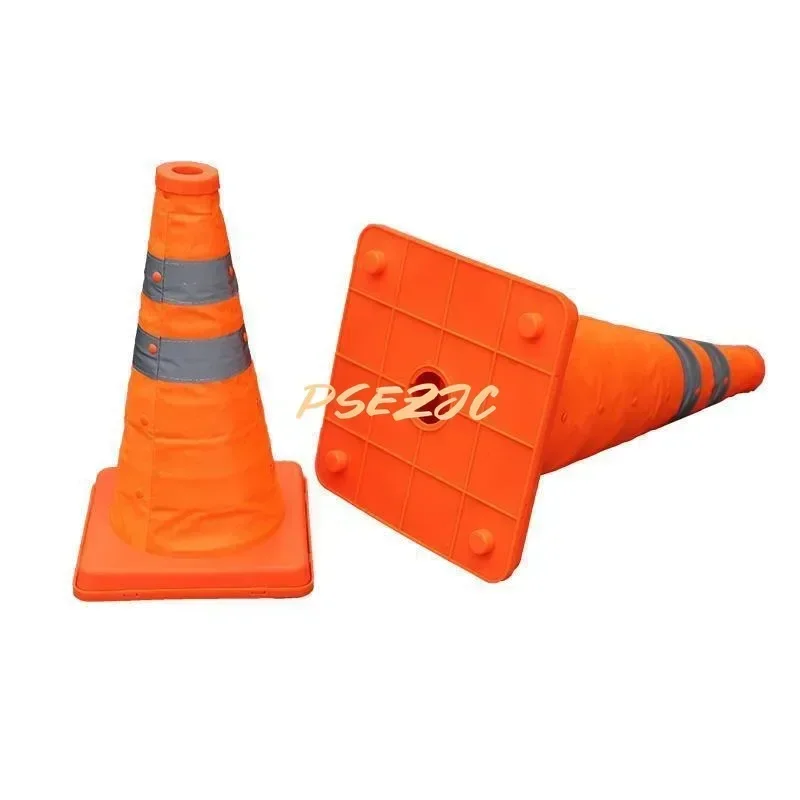 Traffic Emergency Convenient Telescopic Road Cone Reflective Circular Foldable Pointed  Obstacle Safety Warning