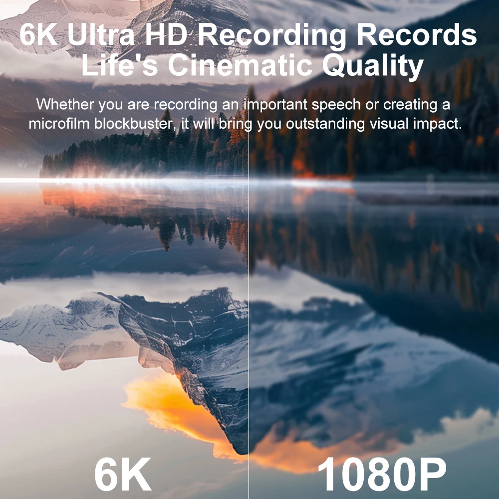 كاميرا تصوير رقمية 6K تكبير رقمي 16X 64 ميجابكسل مسجل فيديو مدونة فيديو عتيق يوتيوب 180 °   كاميرا ويب واي فاي بشاشة قلابة مع فلاش