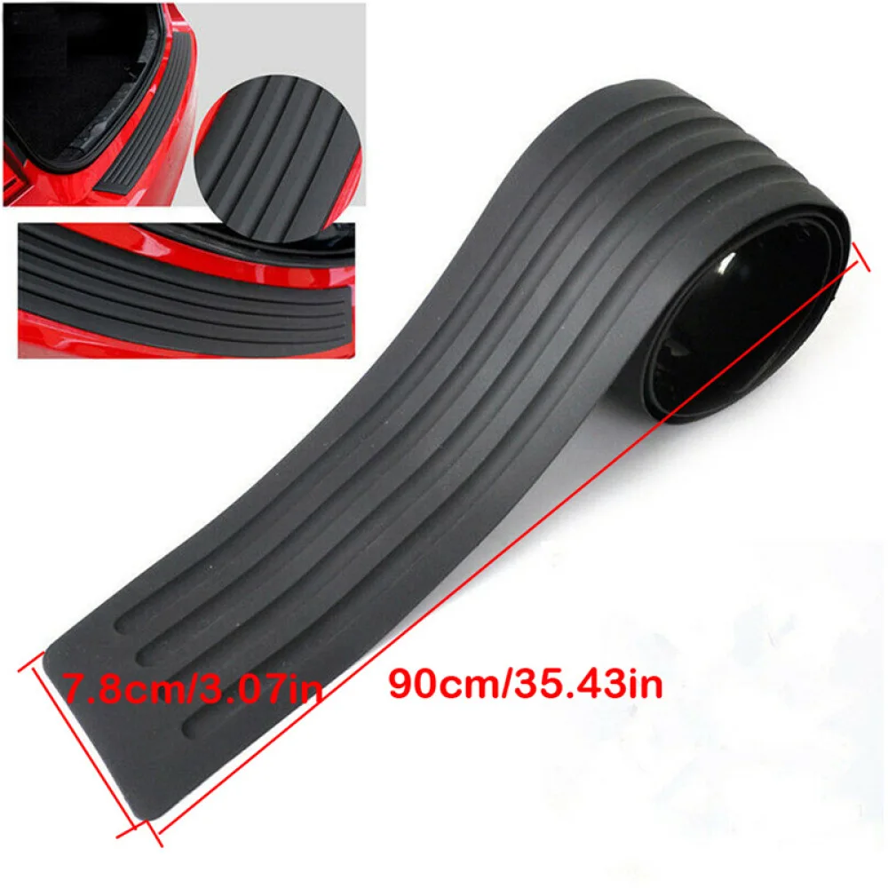 Universal Car Trunk Door Guard Strips Sill Plate Protector Rear Bumper Guard Rubber Mouldings Pad Trim Cover Strip Car Styling