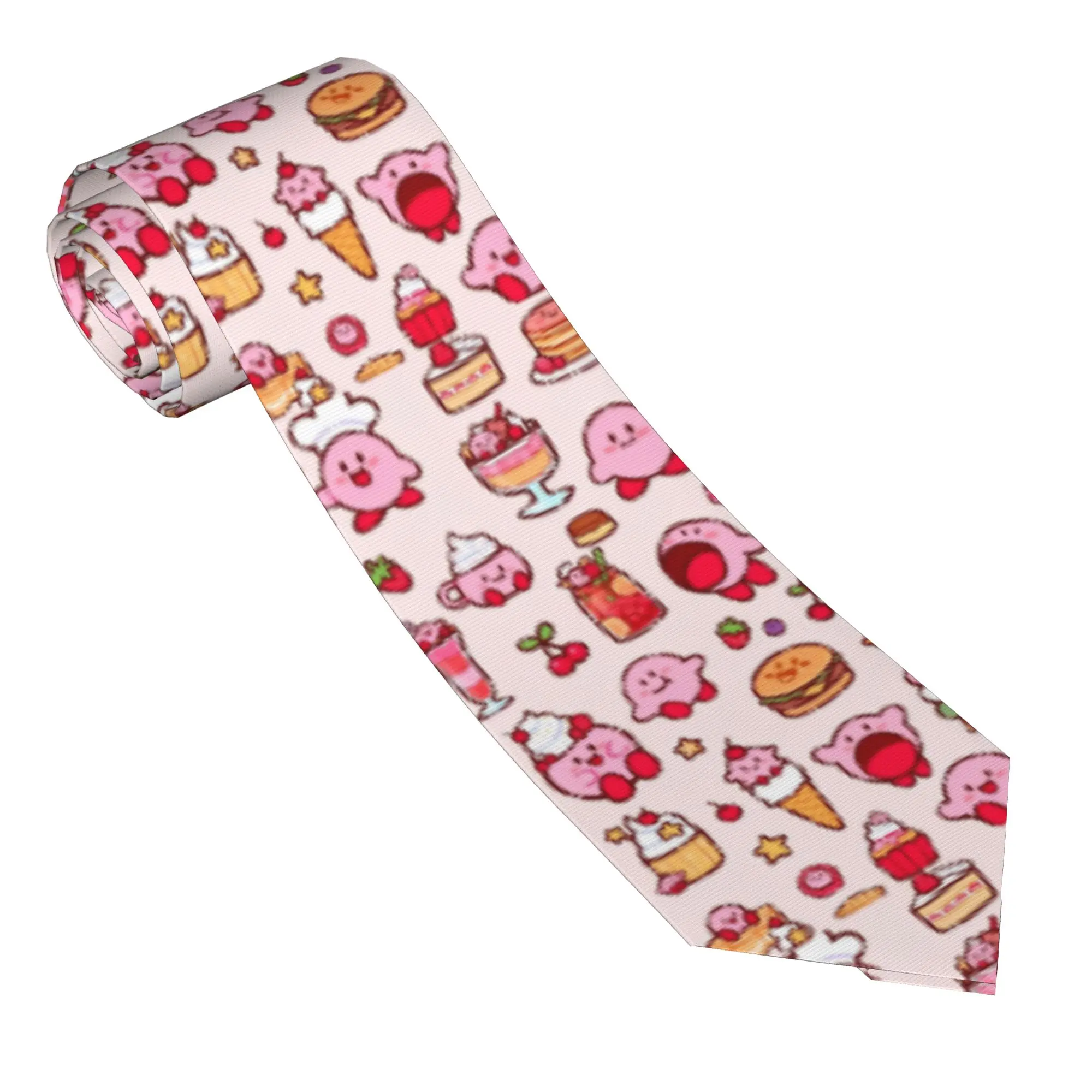 

Neckties Kawaii Kirbyys Not Mine Unisex Slim 8 cm Neck Ties Kirby for Men Accessories Cravat Wedding Accessories Business
