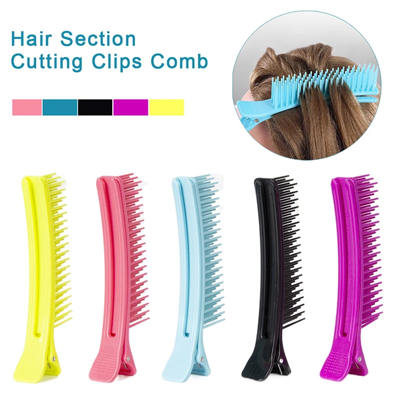 Professional Hair Grip Clamps Salon Hair Section  Clips Comb Barber Dyeing  Hair Pins Home  Barrette Hair Styling