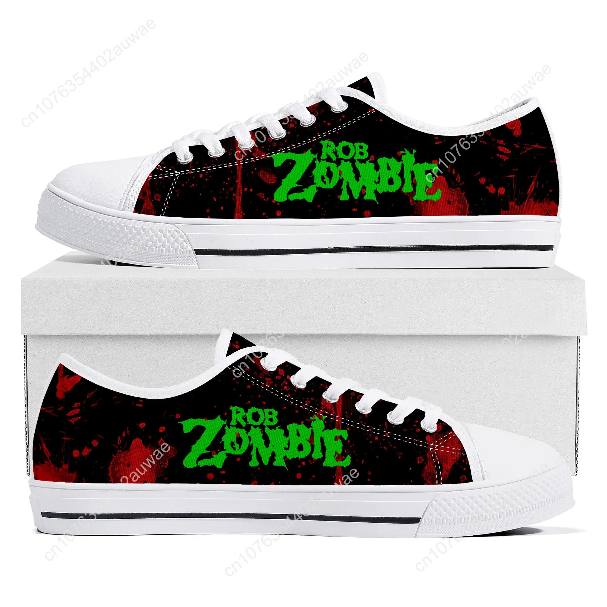 Rob Zombie Rock Singer Low Top Sneakers di alta qualità uomo donna adolescente bambini Sneaker di tela scarpe da coppia Casual scarpe personalizzate