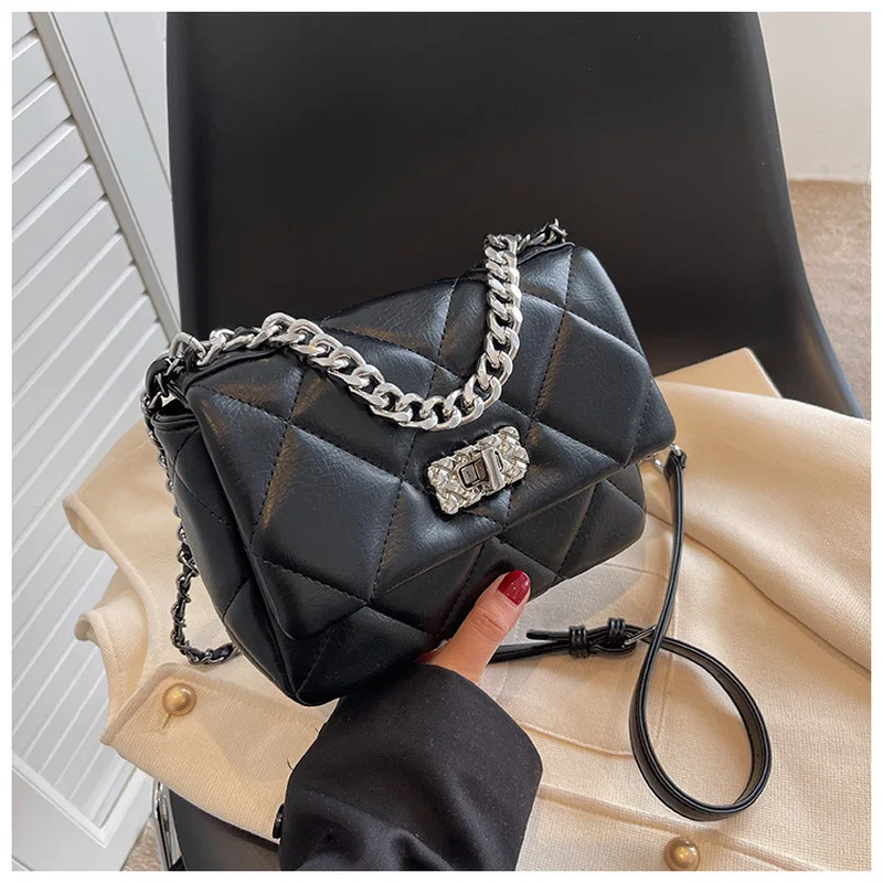 

High End Women's Bag, Small Fragrance Chain Bag, One Shoulder Pu Versatile Women's Bag, 2024 Spring Leisure Bag, Women's Bag