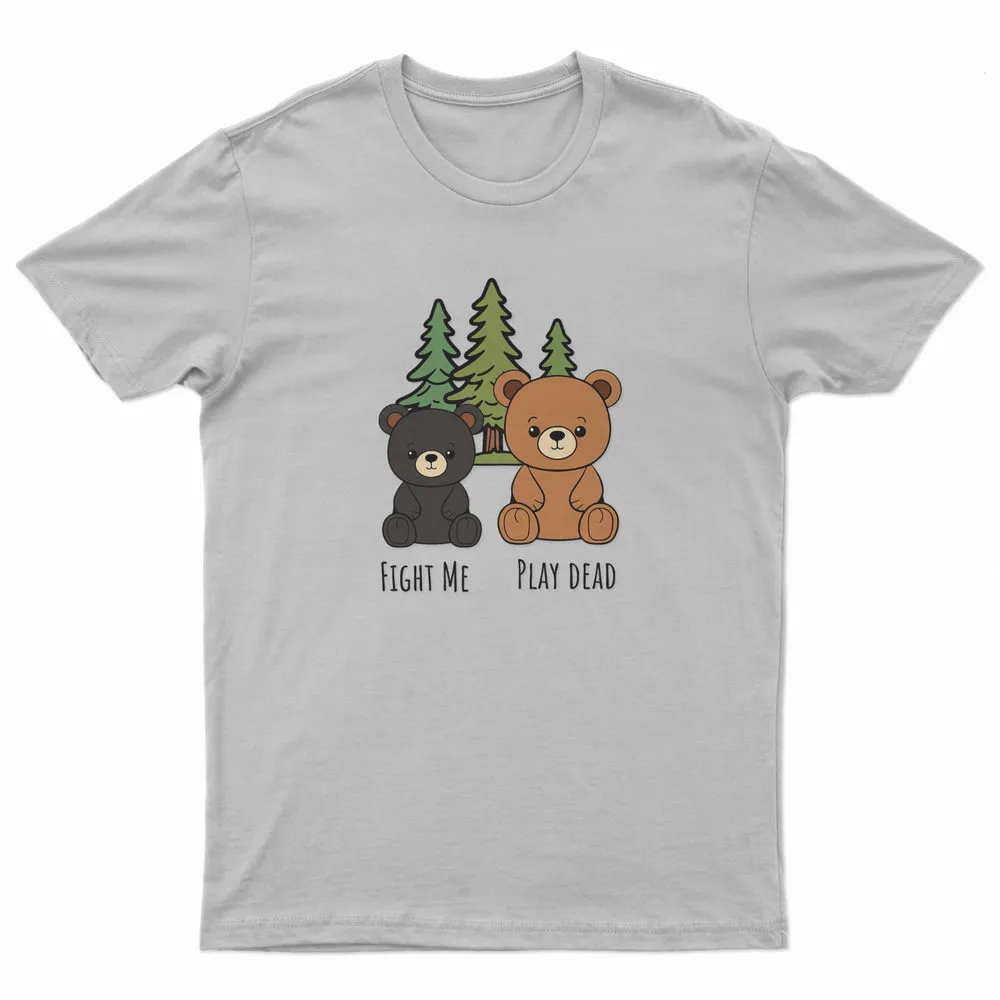 Play Dead Brown, Black Bear- Outdoor Explorer T-Shirt, Camping & Hiking ShirtFun Horror Y2K Anime pattern clothing high quality