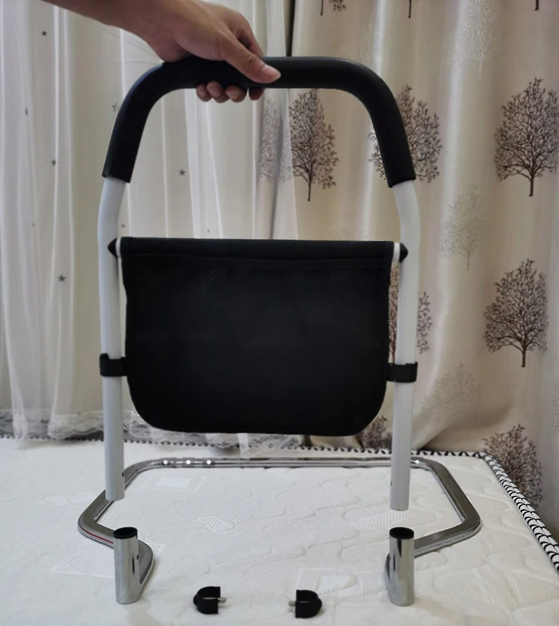 مقبض حديد لكبار السن في المستشفى، إطار بجانب السرير مطلي باللون الأبيض، سكة سرير قابلة للتعديل، ارتفاع السرير، مساعدة الجانب، حاجز اليد #6