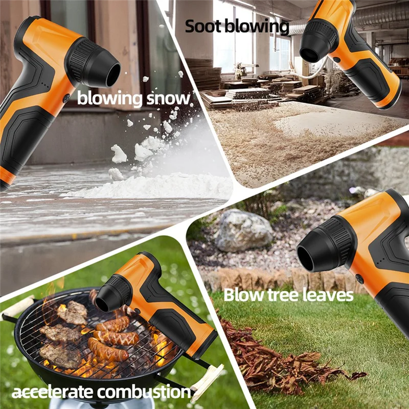 AWAH منفضة الهواء الكهربائية 110000 دورة في الدقيقة مروحة نفخ صغيرة قابل للتعديل سرعة الرياح توربو منفاخ عنيف قابلة للشحن تنظيف السيارات