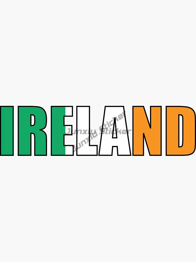 Irish Flag Emblem Car Stickers Vinyl Self Adhesive Flowers Suitable for Motorcycle and Bicycle Decoration Stickers