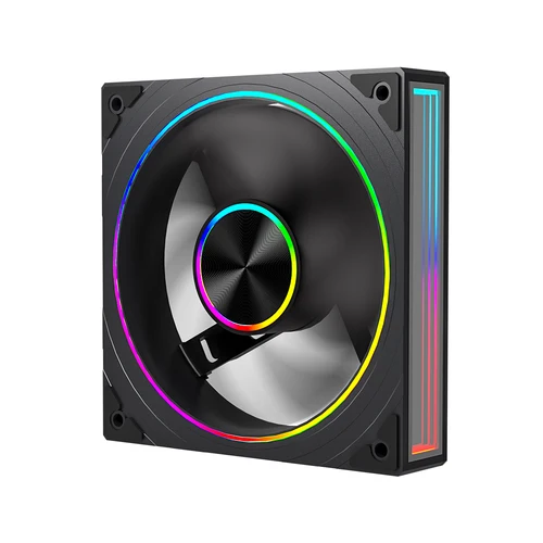 Imagen 2 del producto Ventilador ARGB de 140mm diseño de espejo infinito 5V 3PIN Aura Sync 4PIN PWM 600-1800RPM ventilador enfriador Jungle Leopard Transwarp Star Ring 14