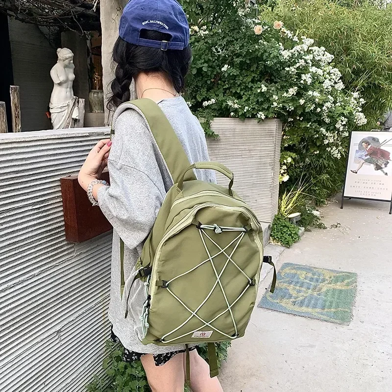 Solid Color High Quality Zipper Backpacks Ladies Bags on Sale 2024 New Interior Compartment Simplicity Fashion Backpacks