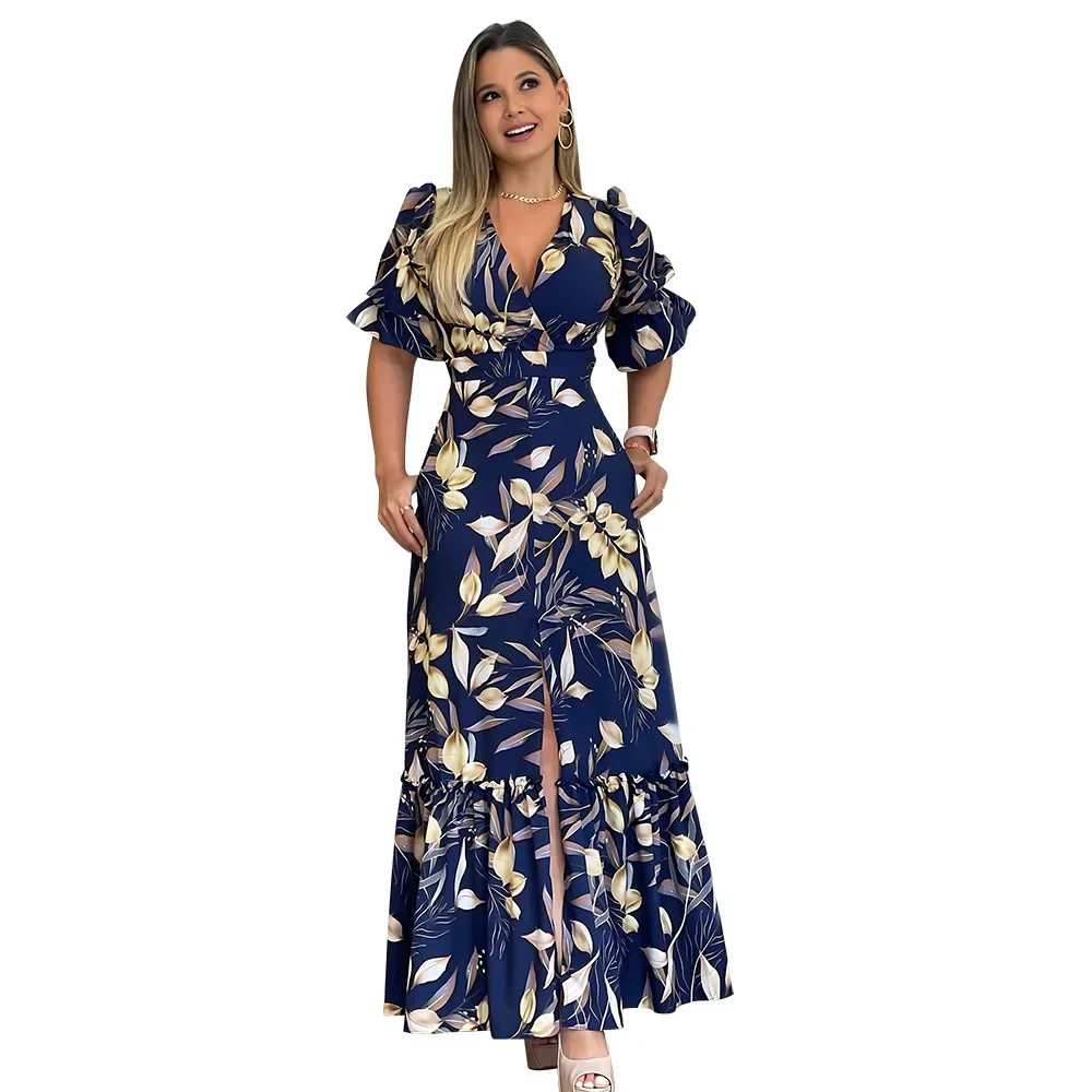 

Elegant Dresses For Women 2025 Spring Summer Dashiki Maxi Dress Ladies Traditional African Clothing Fairy Dreaes