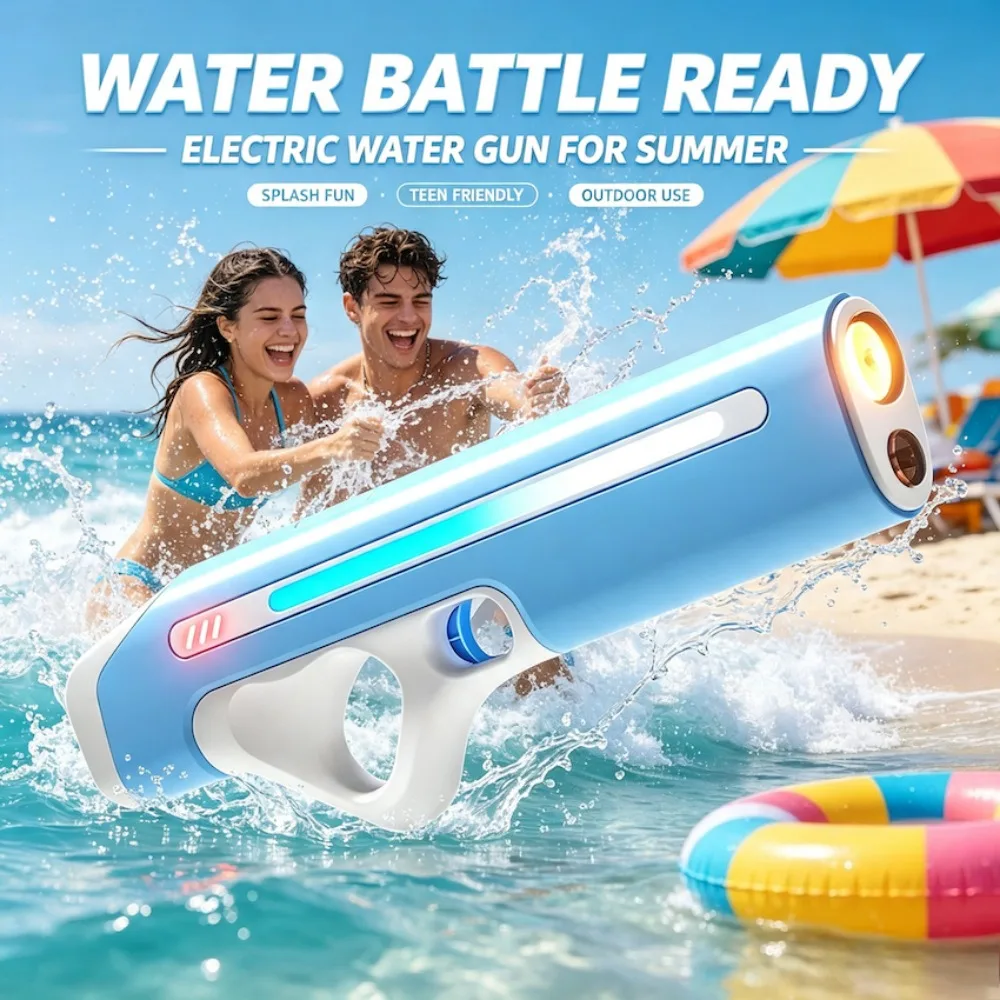 Pulse LED Electric Water Gun Toy High Pressure Summer Outdoor Full Automatic Shooting Watert Games Toy Birthday Gift