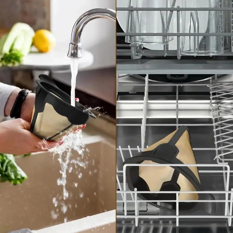 A0NC Professional Coffee Filter Fliter Mesh Easy Cleansing Powder Bow