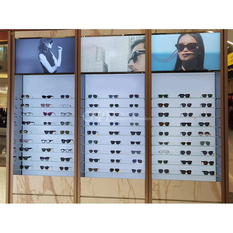 

Custom. customized modern glasses shop furniture sunglass glass showcase optical display cabinet