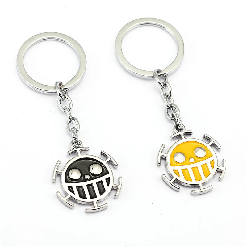 Anime One Piece Trafalgar Law Keychains Dead Or Alive Luffy Zoro Keyrings Pendants Car Key Chains Cosplay Accessories Figure Toy