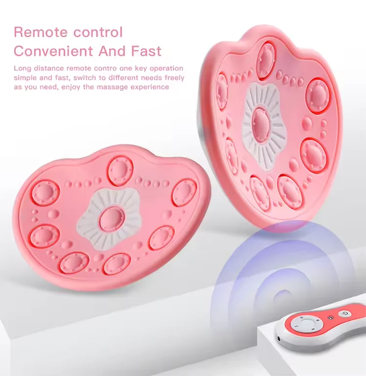 Home Use Fashionable EMS Breast Massager for Women - USB Electric Vibration, Hot Compress, Personal Care