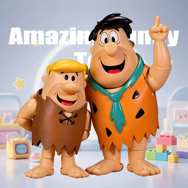In Stock Jada 1/12 Scale Fred & Barney Classic Cartoon Articulated Action Figure Animation Merchandise Collectible Birthday Gift