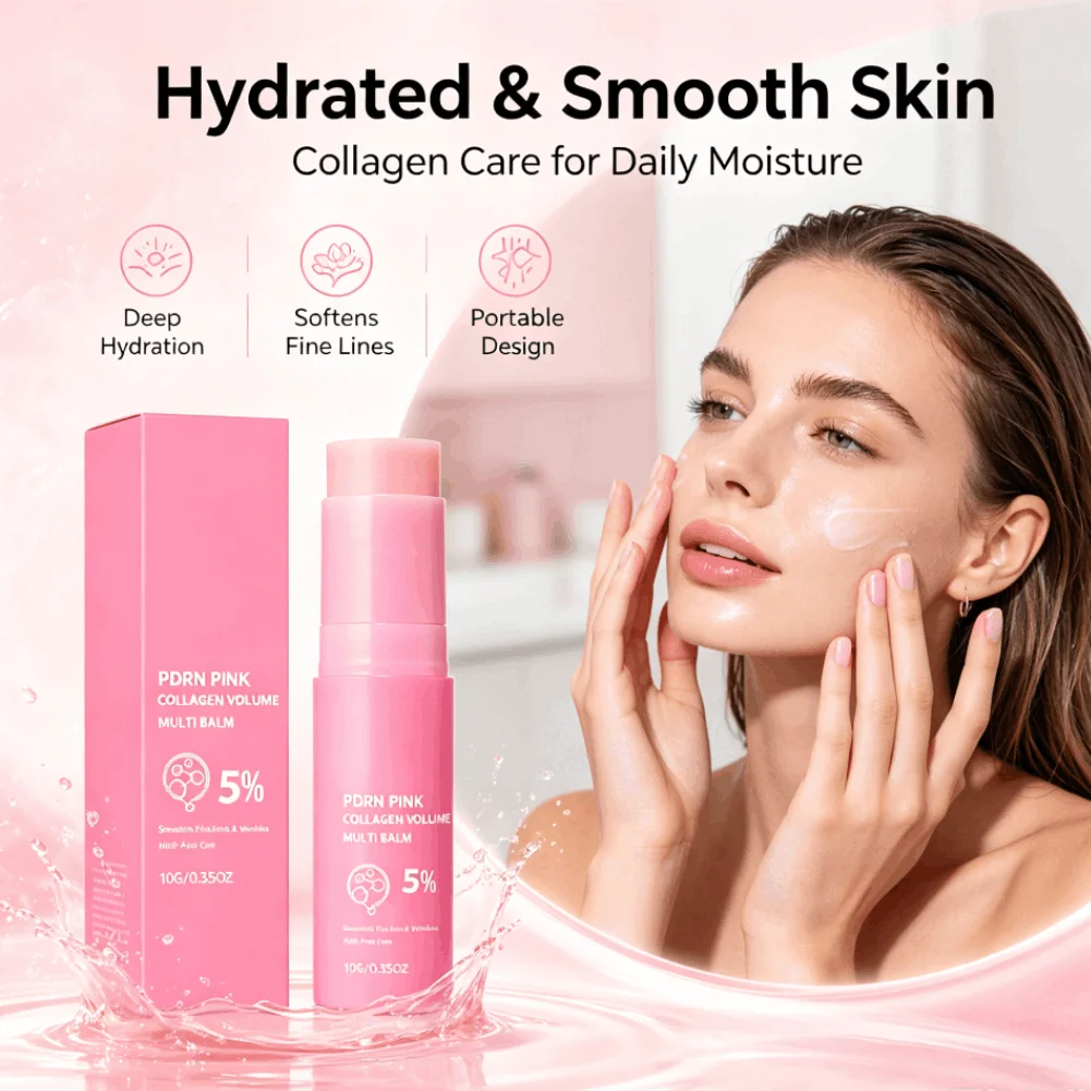 Collagen Moisturizing Wrinkle Bounce Multi Balm Face Cream Stick Reduce Fine Lines Bounce Balm Multi Cream Dull Cosmetics Korean