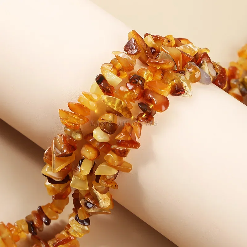 Natural Baltic Amber Raw Stone Beads For Jewelry Making Diy String Bracelet Beaded Necklace Ambers Tumbled Stone Bead Accessorie