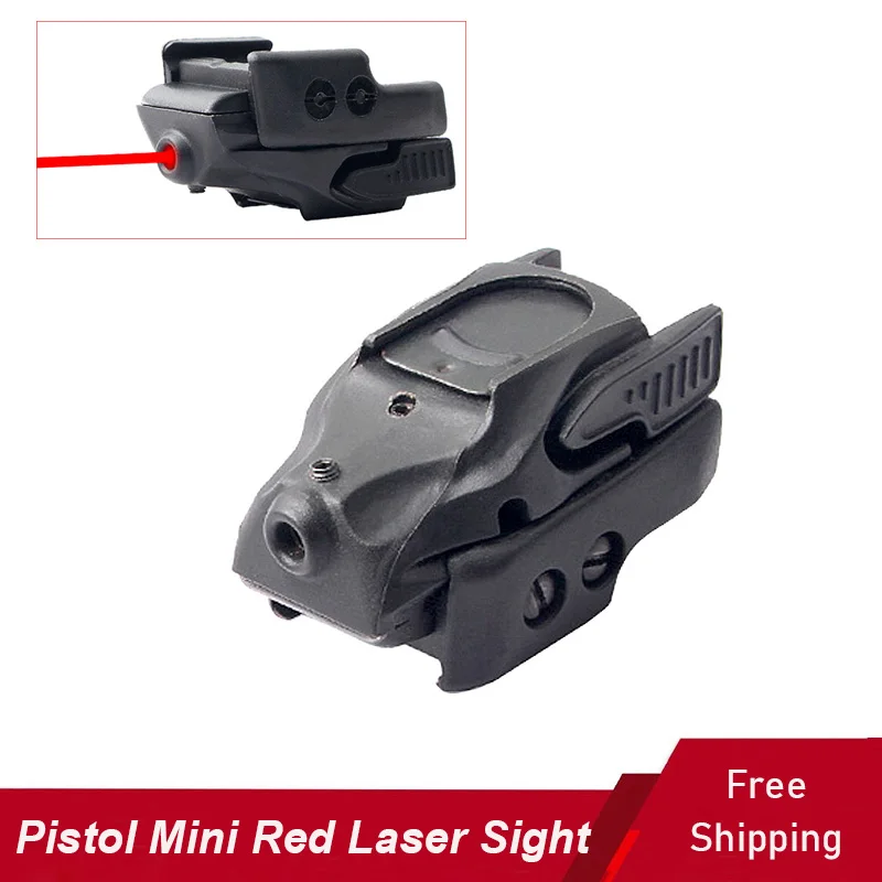 

Тактический пистолет 5 МВт, красный лазерный прицел, компактный мини-лазерный прицел, охотничий аксессуар для страйкбола, подходит для рельсового прицела 20 мм