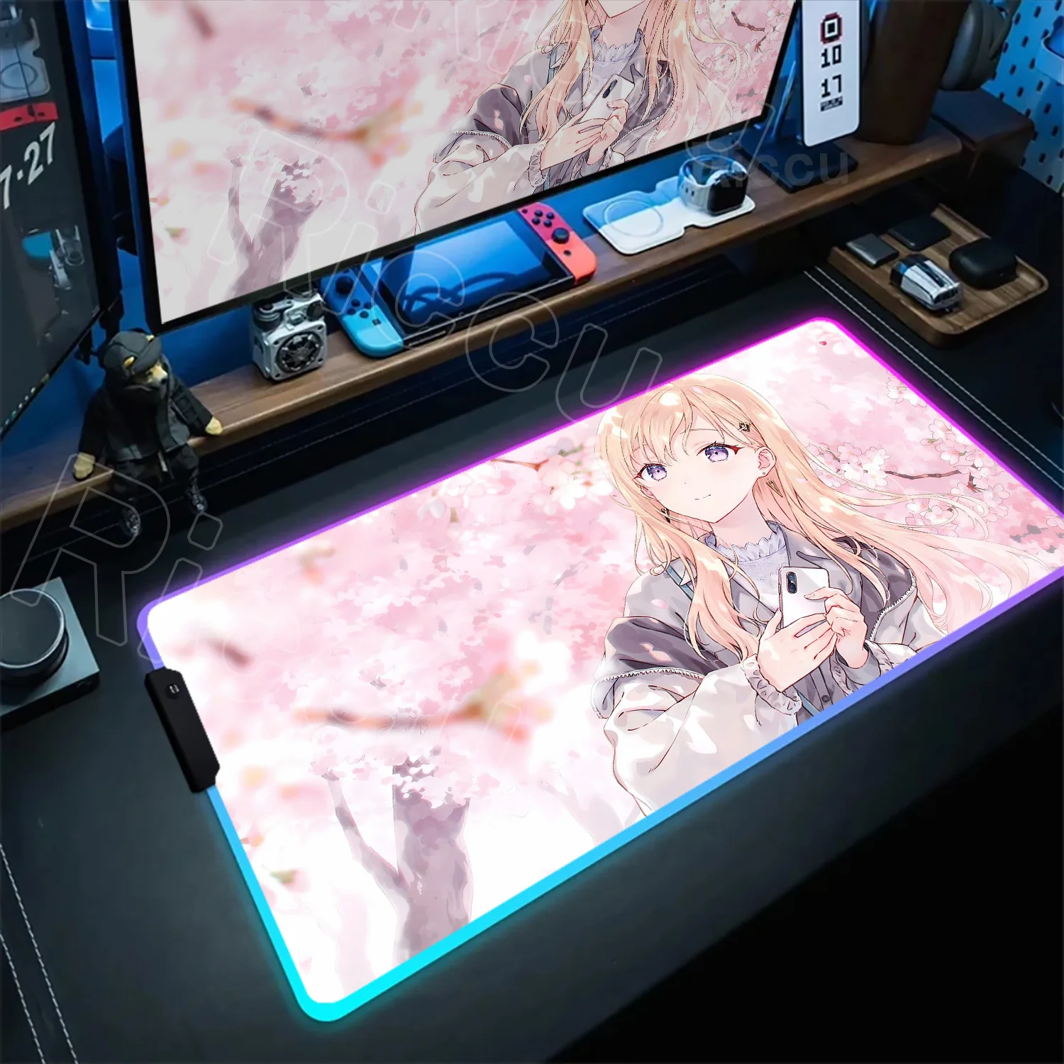 

Anime Days with My Step Sister Pretty Mousepad Large Kawaii Girl Ayase Saki Keyboard Pad PC Laptop Gaming RGB Mouse Pad Desk Mat