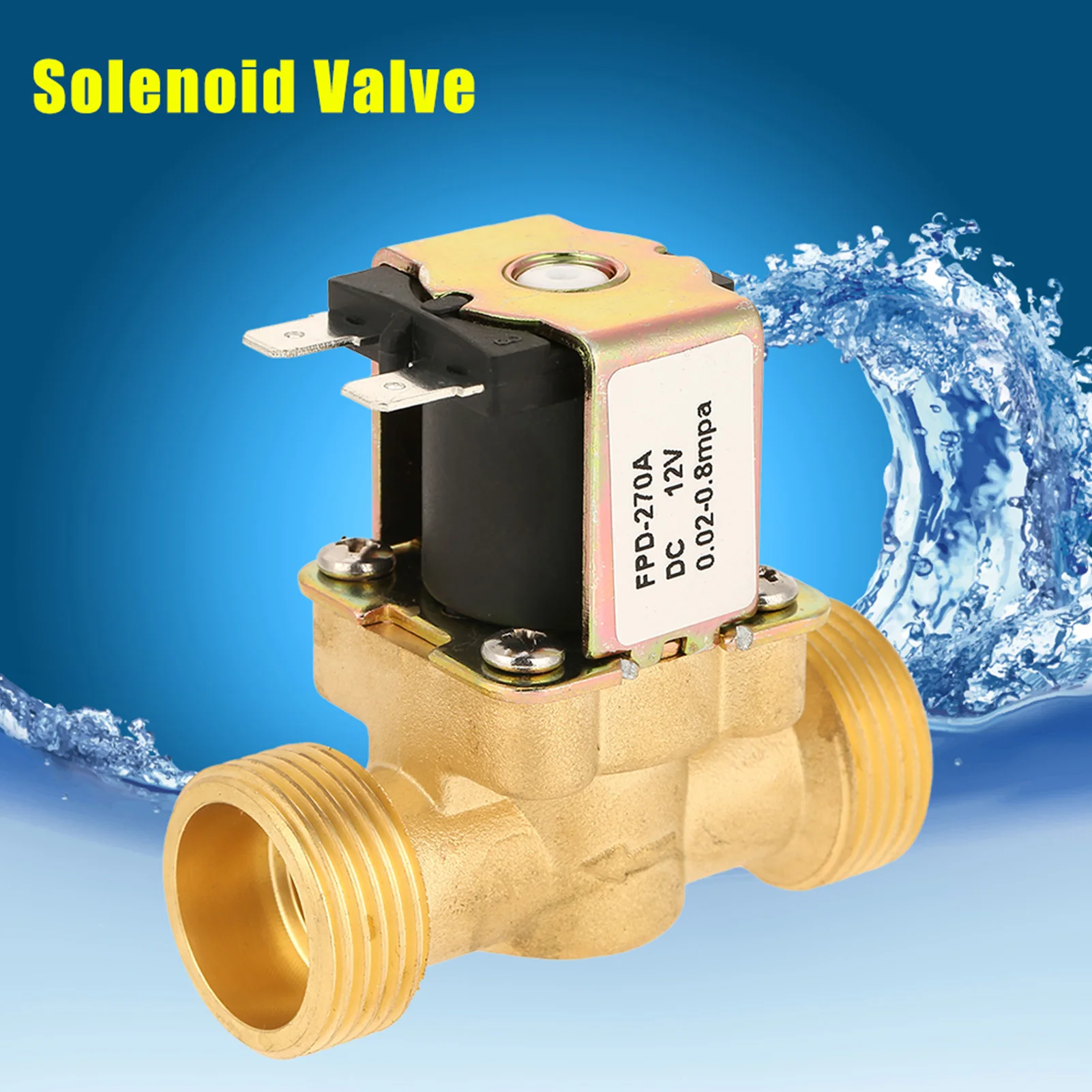 DC12V G3/4 Normal Closed Brass Electric Solenoid Valve for Water Electric Valve Electric Magnetic Valve NC Solenoid Valve