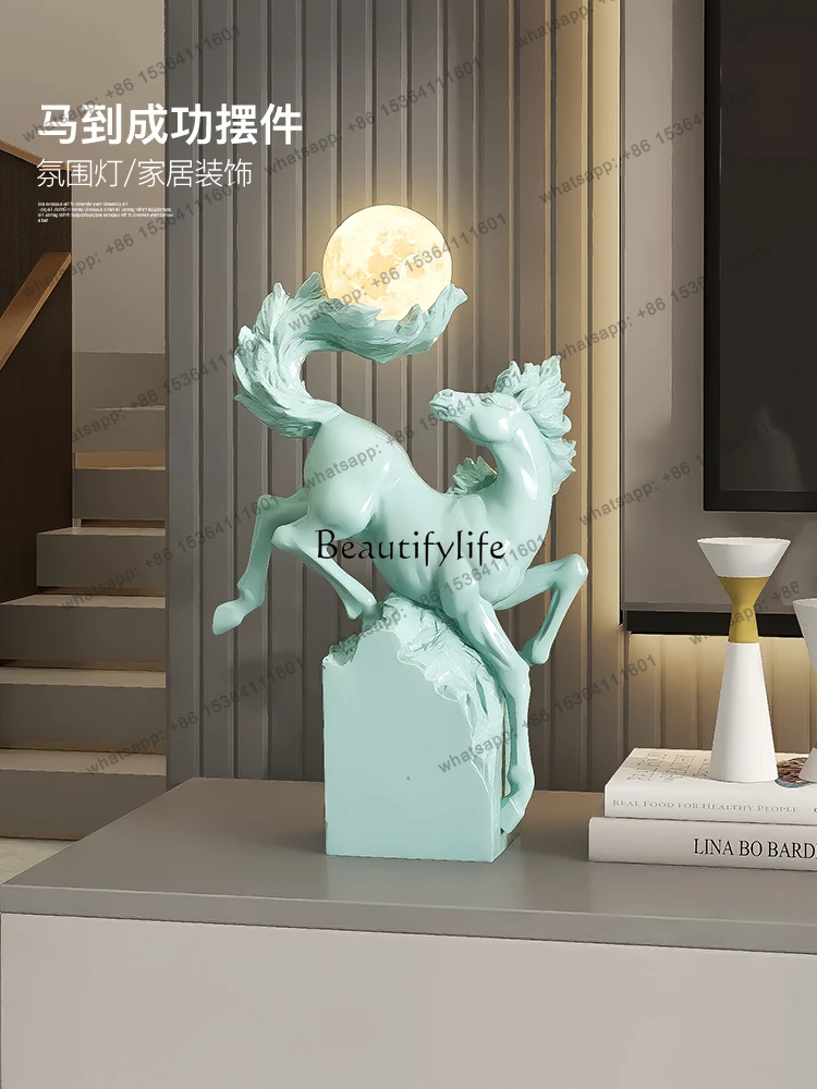 SSSMa Jiacheng Ornament Office Ornament Living Room Entrance Crafts Bedroom Luminous Ornament