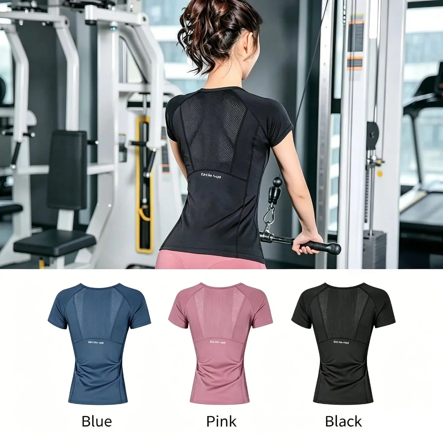 Outdoor-Sportshirt Sportbekleidung Yoga-Kleidung Damen Sport-T-Shirt Fitness-Kleidung Lauf-Yoga-Top Damen Workout-Tops T-Shirt
