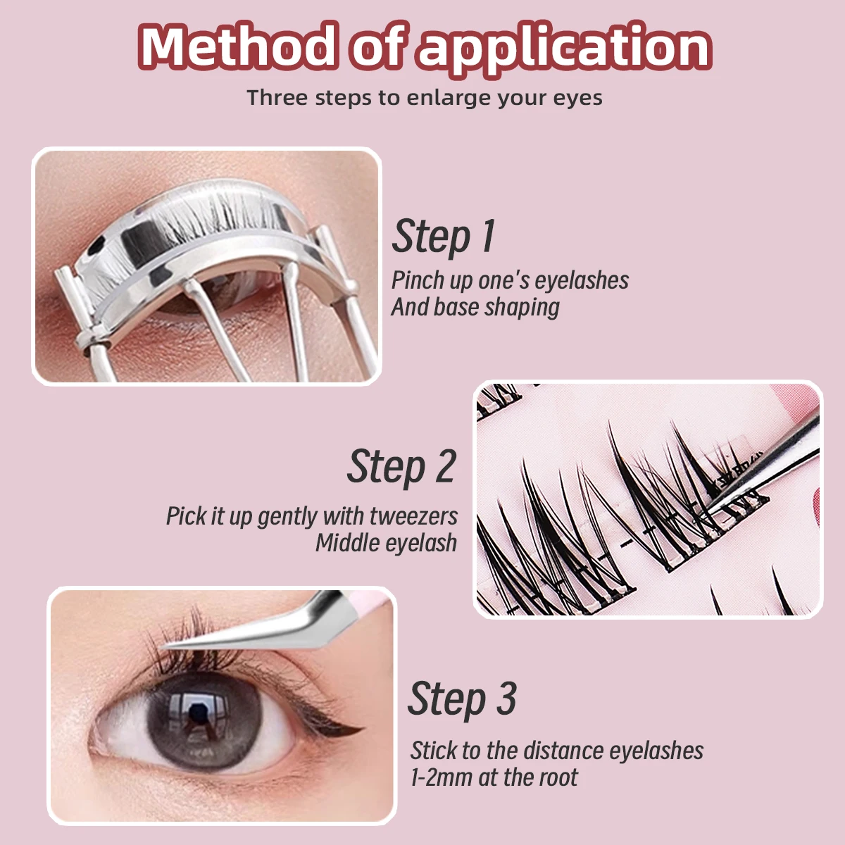 30/36 adhesive-free removable eyelash curler, trilogy and double-pointed sunflower style, naturally reusable, Christmas gift.