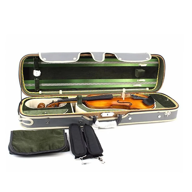 High Quality Rugged Affordable Case Canary Gray Green Plywood Violin Case
