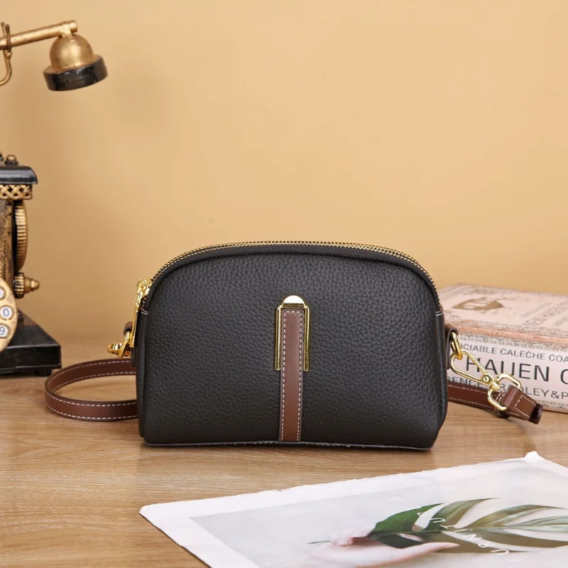 Women Crossbody Bags Genuine Leather Messenger Bag Casual Cow Leather Single Shoulder Bag for Women