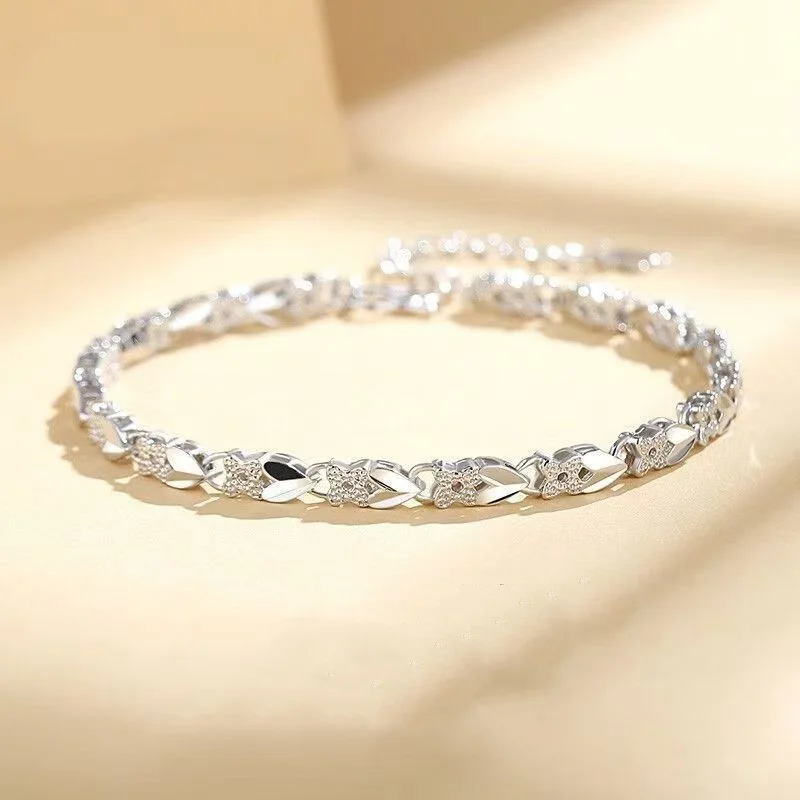 925 Sterling Silver Fashion Multiple Styles Bracelet Chain For Women Fashion Wedding Party Beautiful Jewelry Gift