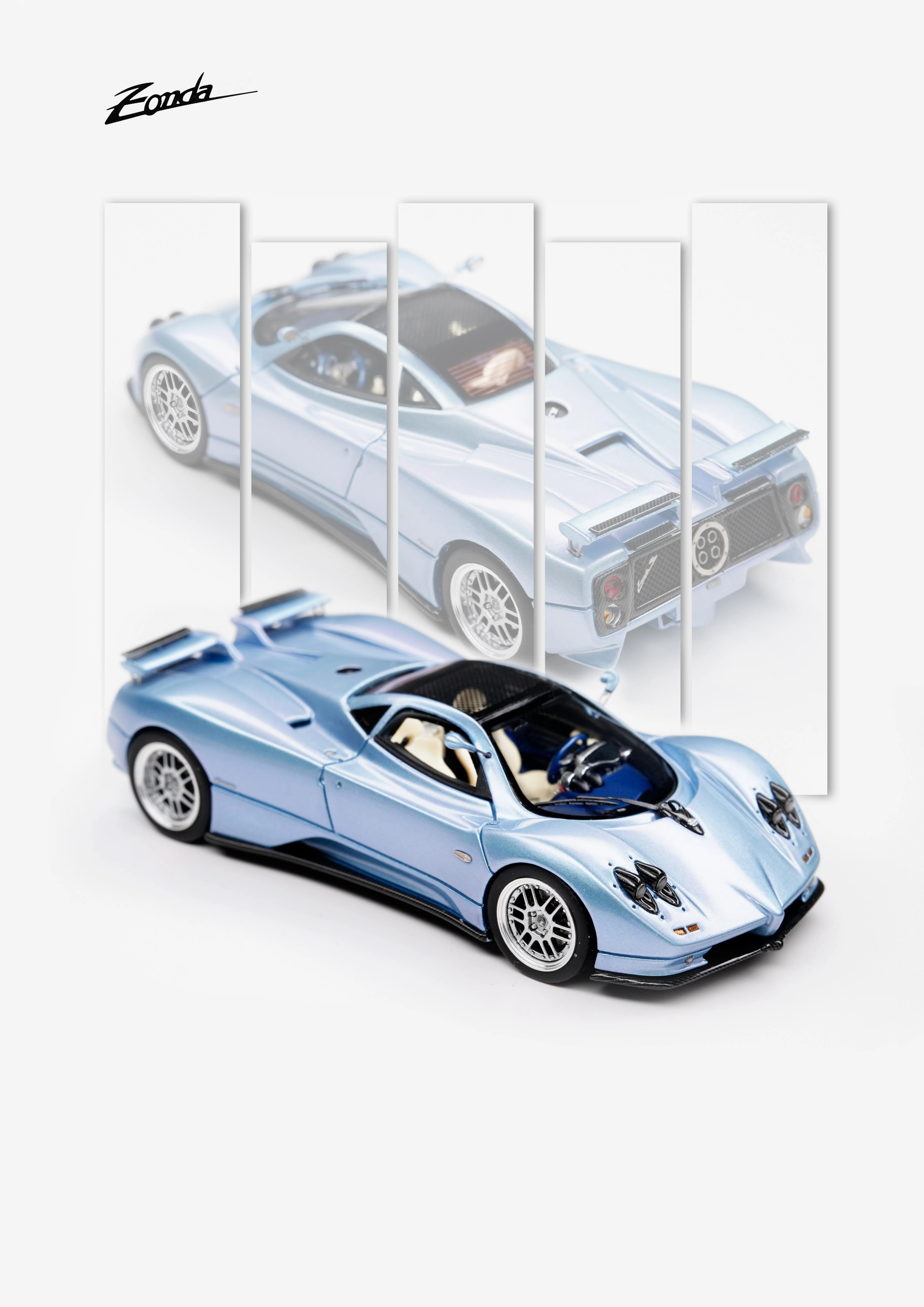

LM LOCARNO X HALO 1:64 Zonda S сапфир литая под давлением модель автомобиля из смолы ограниченный выпуск