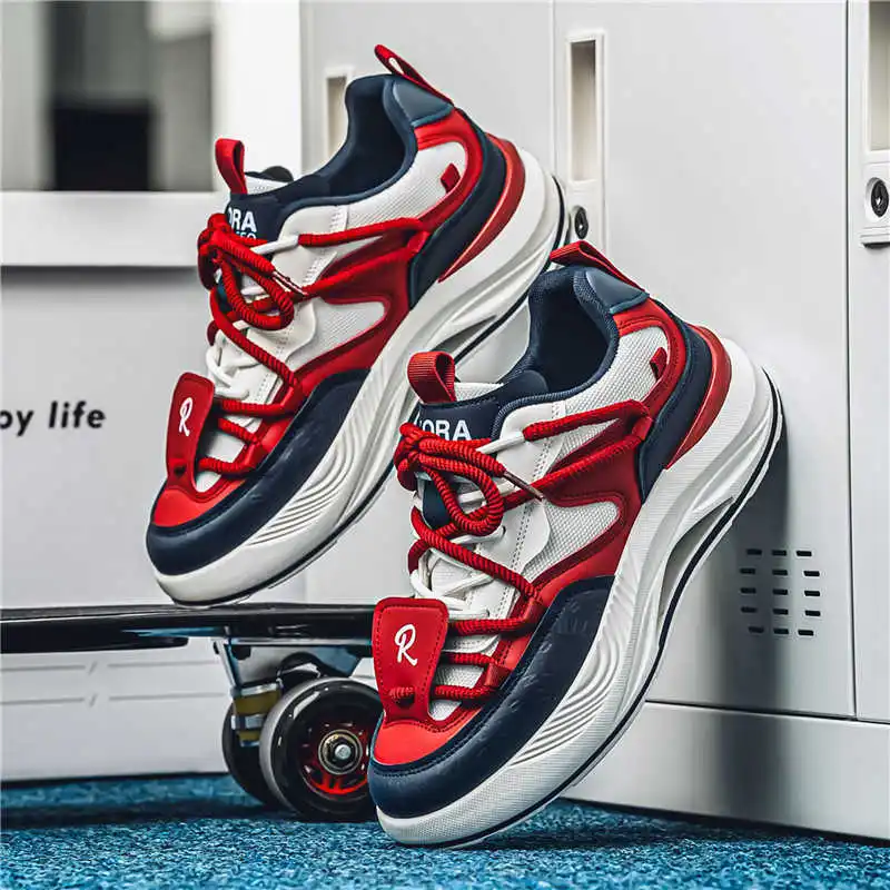 الخريف كعب سميك فستان أبيض أكسفورد الرياضة Tenia للرجال فستان أحذية رجل أحذية رياضية في عروض Vip باهظة الثمن اختيارات Baskette