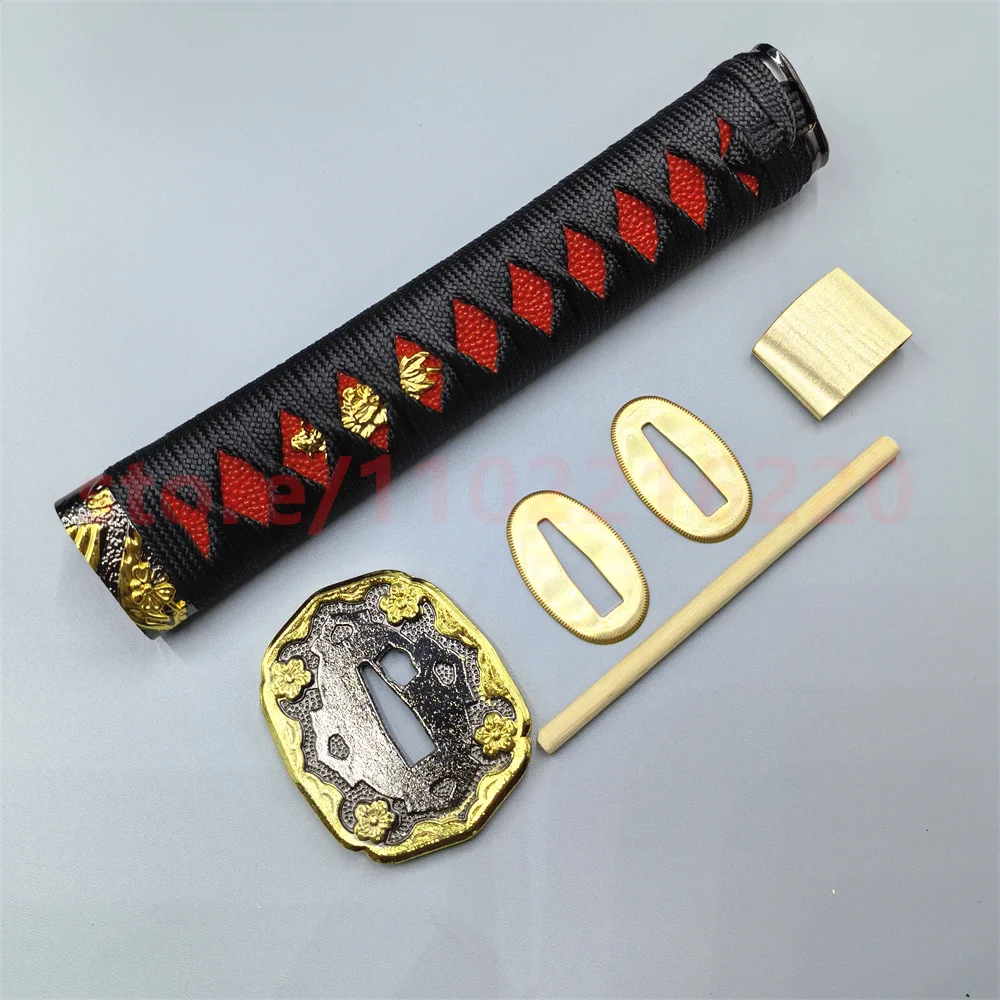 

Good 20cm Tsuka Handle Hilt Alloy Tsuba Handguard For Real Japan Japanese Samurai Katana Sword Fittings Accessory Parts Nice