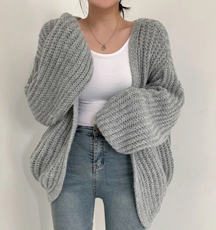 

Autumn Lantern Sve Women's Sweater Coat Casual round Ne ort Sve Knitted Top Street Sle Faion Regular Fit Sweater