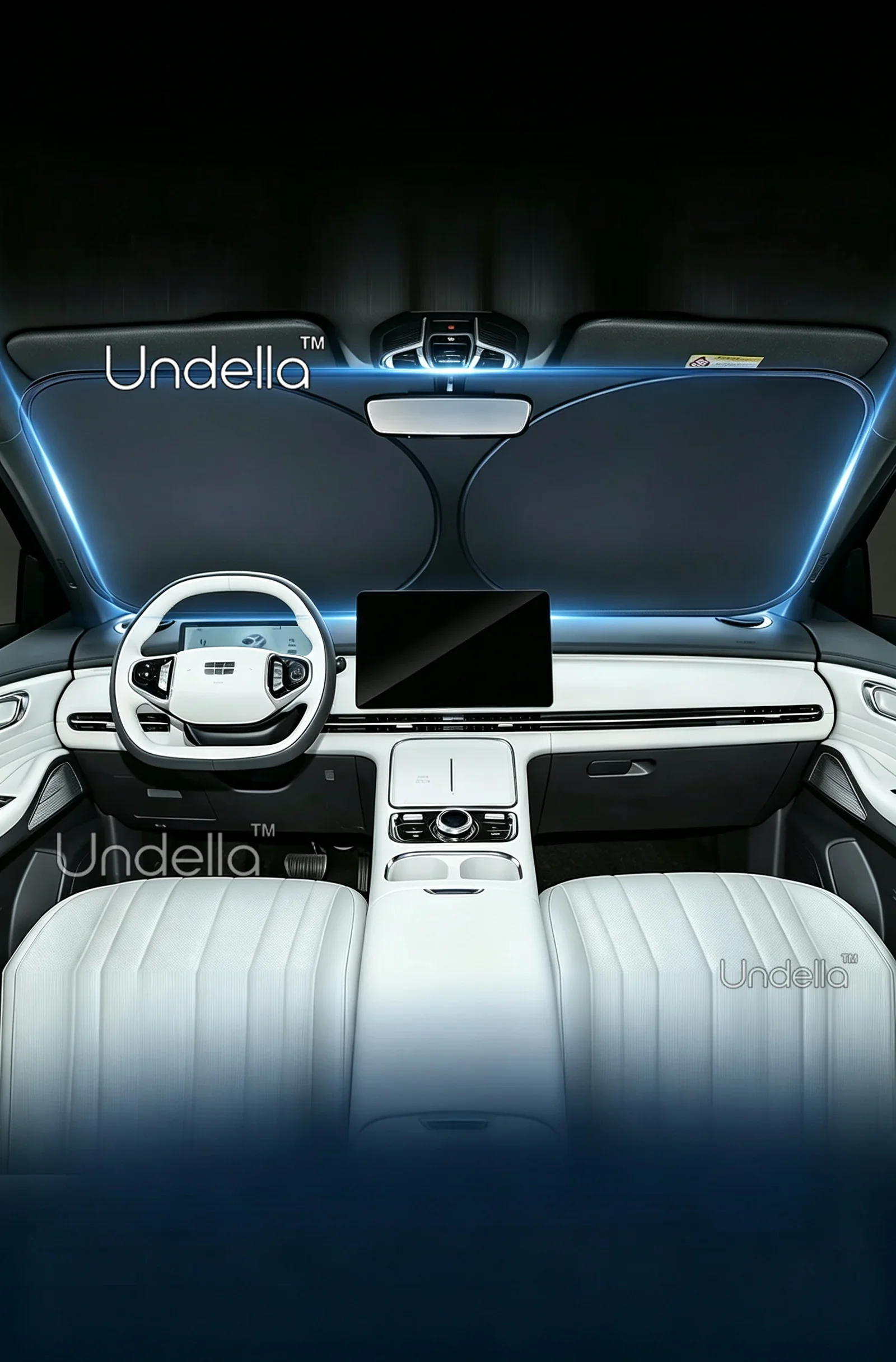 Für Geely Starray EM-i EX5 EM-i 2026 2027 2025 Windschutzscheiben-Sonnenschutz, faltbarer Sonnenblendschutz, blockiert UV-Strahlen, Zubehör – Detail 2