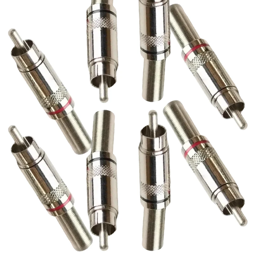 

Никелированный латунный RCA-разъем (штекер) для микрофонов, AV-устройств, аудио- и видеосистем, колонок