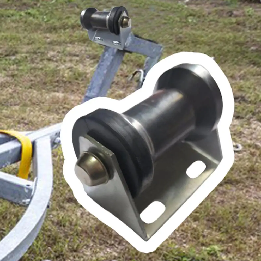 

5-дюймовая катушка, стационарный роликовый кронштейн для киля, стальной стационарный комплект для сборки ролика для киля для рамы языка прицепа 2-3 дюйма