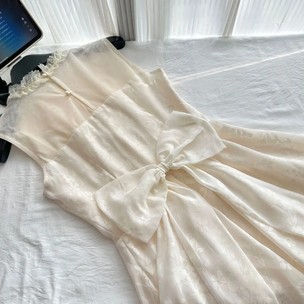 Sommer Sexy Elegante Schleife Abendkleider Spitze Süßes Mädchen Ärmelloses Partykleid Niedlicher Sommer 2000er Schlanker Minirock 2025 Frau Y2k