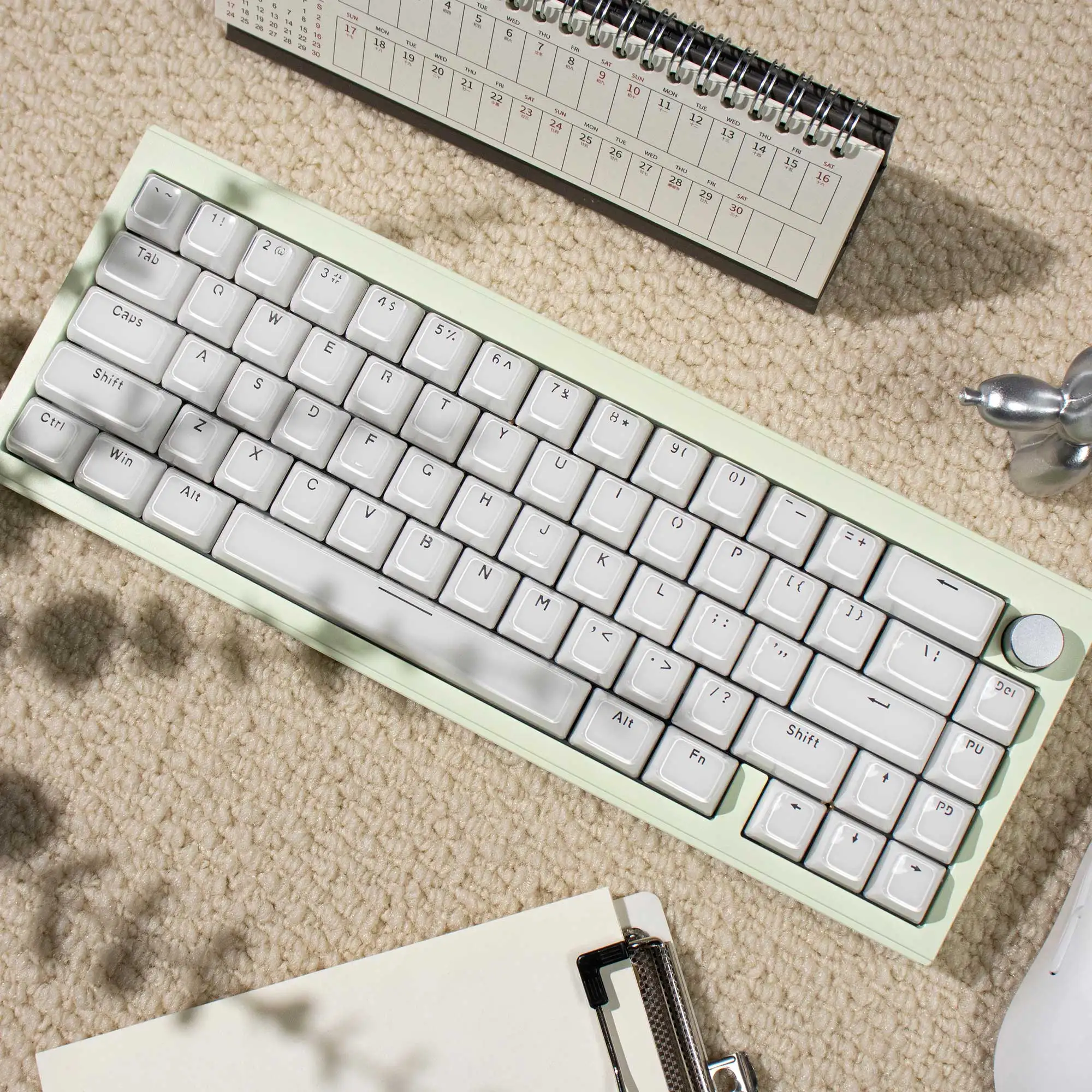 113 مفتاحًا من أغطية مفاتيح كريستالية جيلي بيضاء لقطة مزدوجة أغطية مفاتيح MDA أغطية مفاتيح علوية محفورة تتألق من خلال لوحة المفاتيح الميكانيكية mx