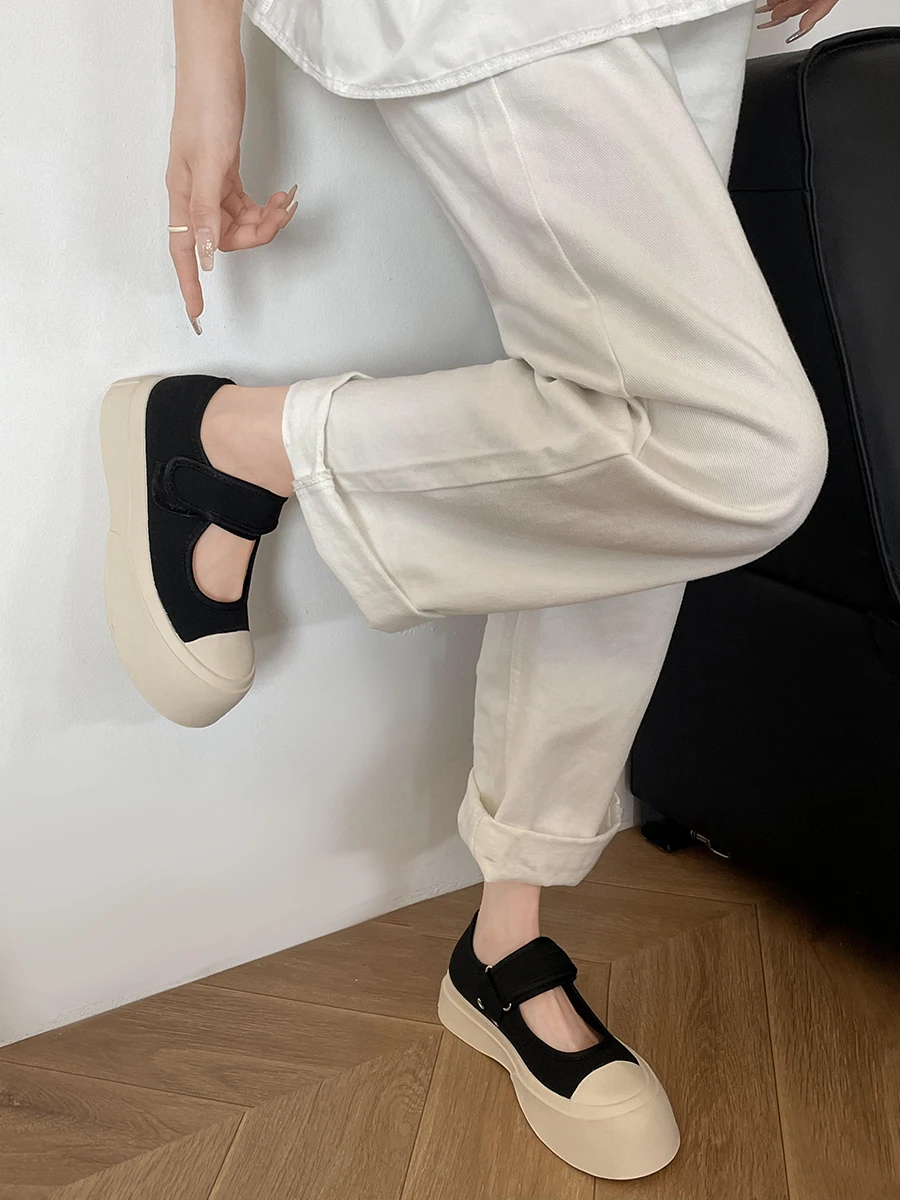 Summer Shoes Ladies Clogs Platform Women Round Toe Casual Female Sneakers All-Match Increas Height Shallow Mouth 2024 Creepers S