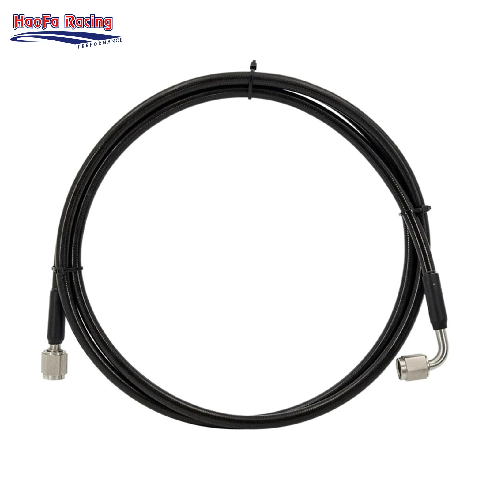 

AN3-M10*1Motorcycle Hydraulic Brake Hose oil Pipe Line Braided Line AN3 To M10*1 Auto Parts Black With Adapter Fitting S.S